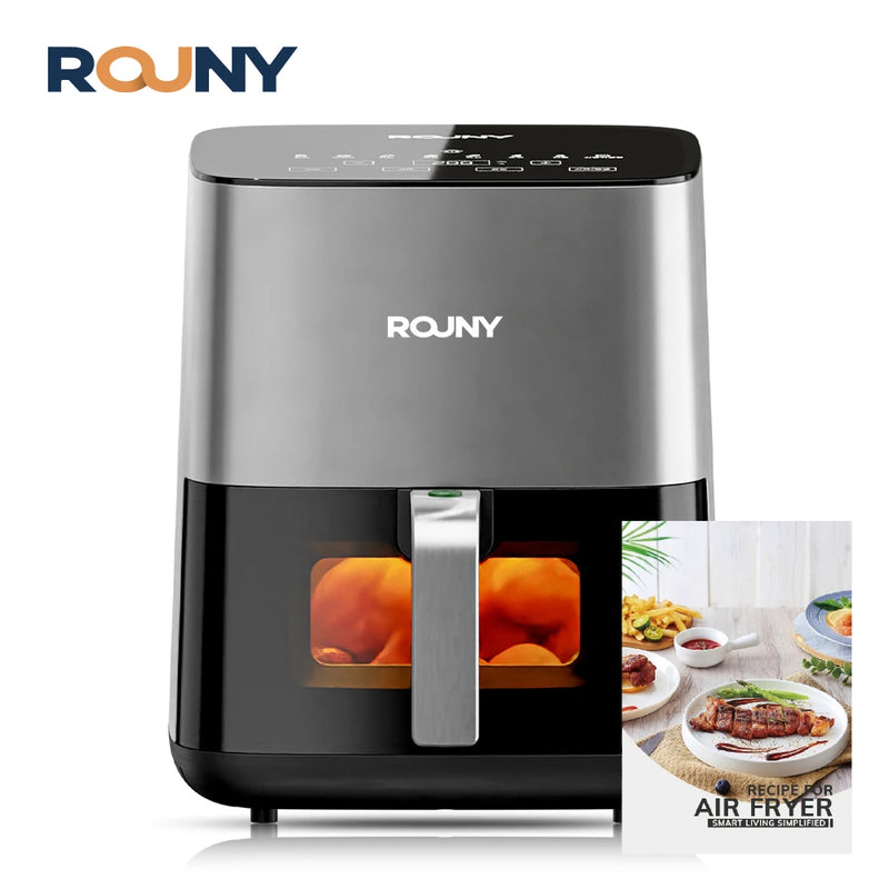 5L Air Fryer with Touch Control – Oilless Electric Cooker with Nonstick Basket & Viewing Window, Family Size