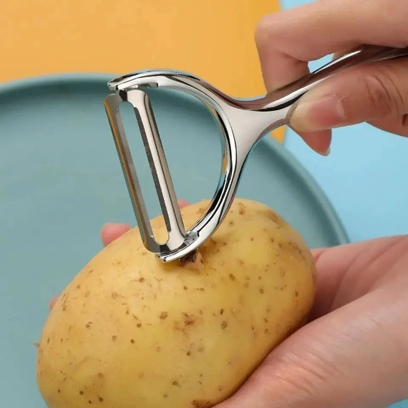 Descascador de Legumes Inox Multiuso | Pelador de Batata, Cenoura, Frutas e Utensílios de Cozinha